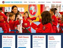 Tablet Screenshot of hanmitaekwondo.com